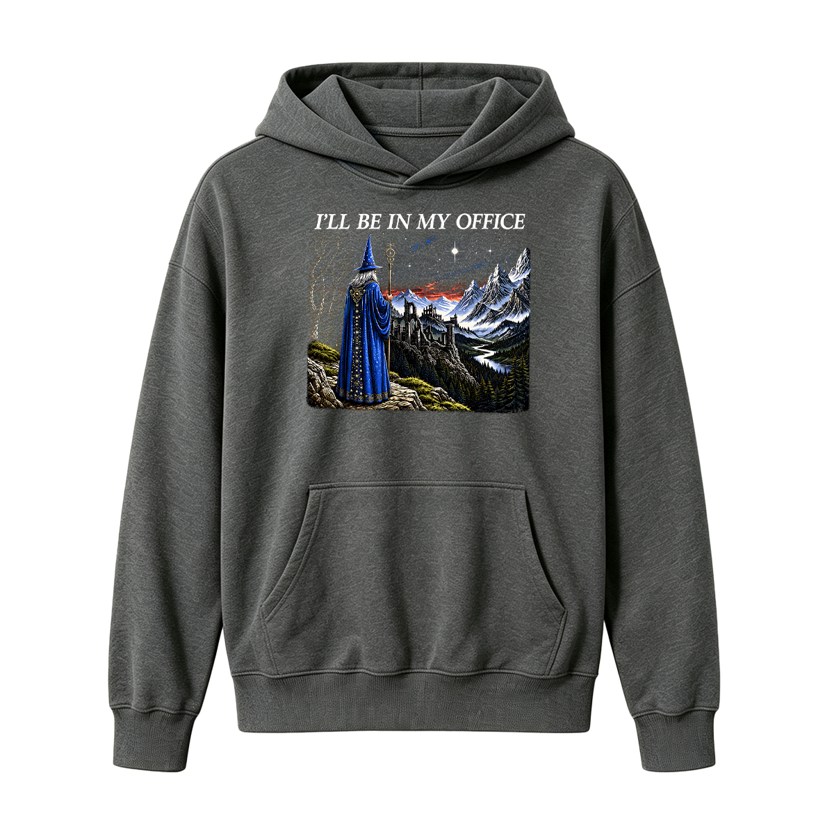 I'll Be In My Office Funny Wizard Fantasy Magic Oversized T-shirt