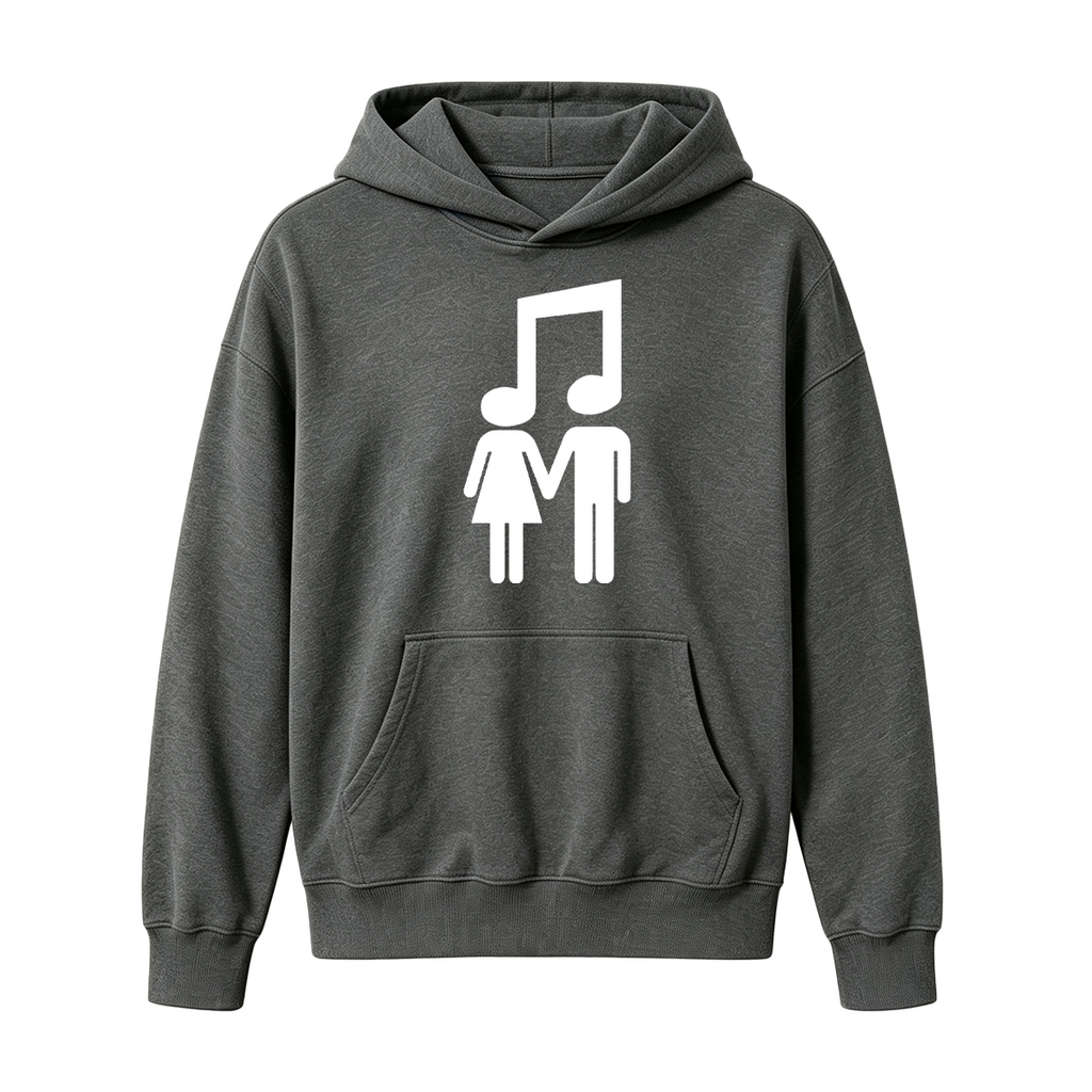 Music Note Couple Oversized T-shirt