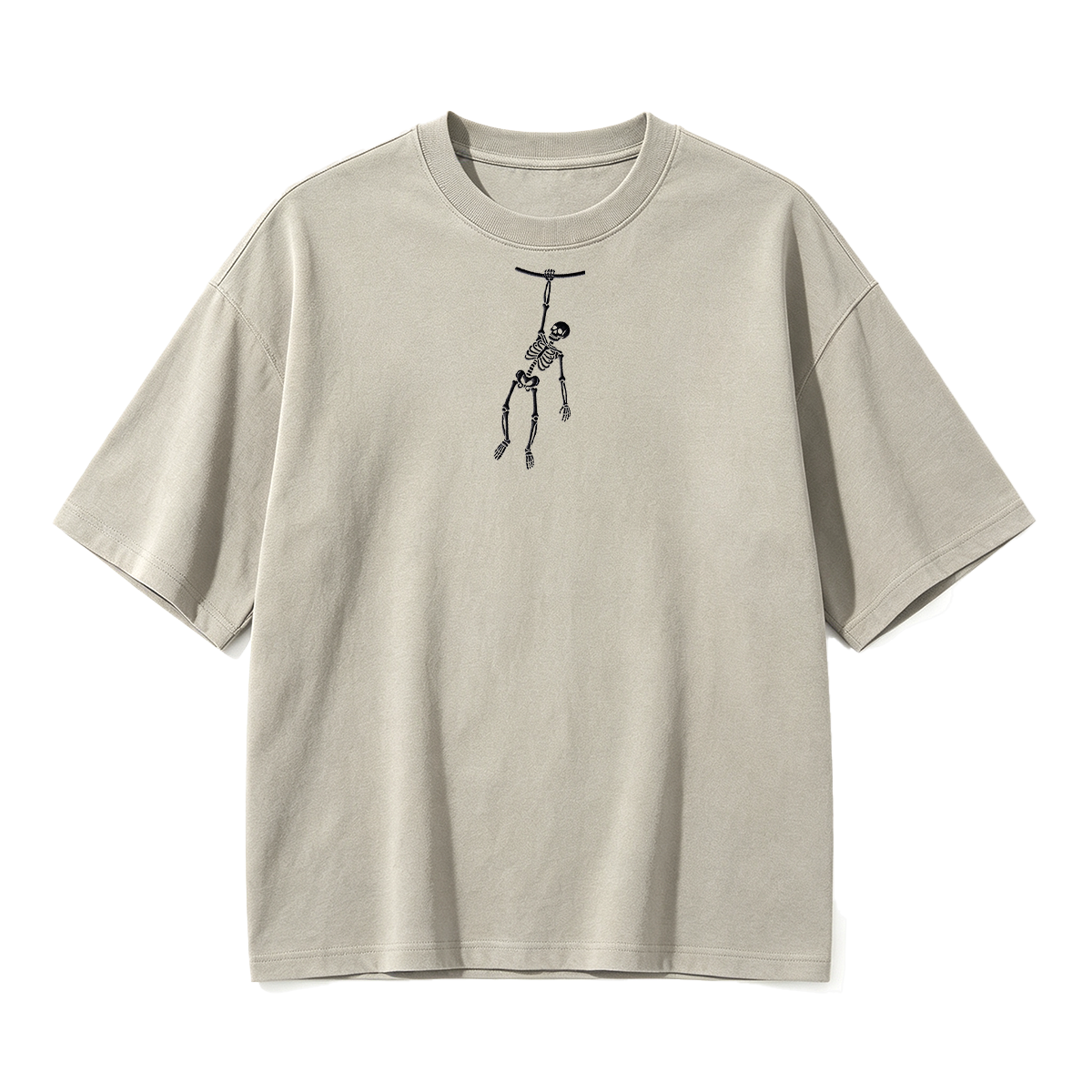 Spooky Season Skeleton Embroidered Halloween T-shirt