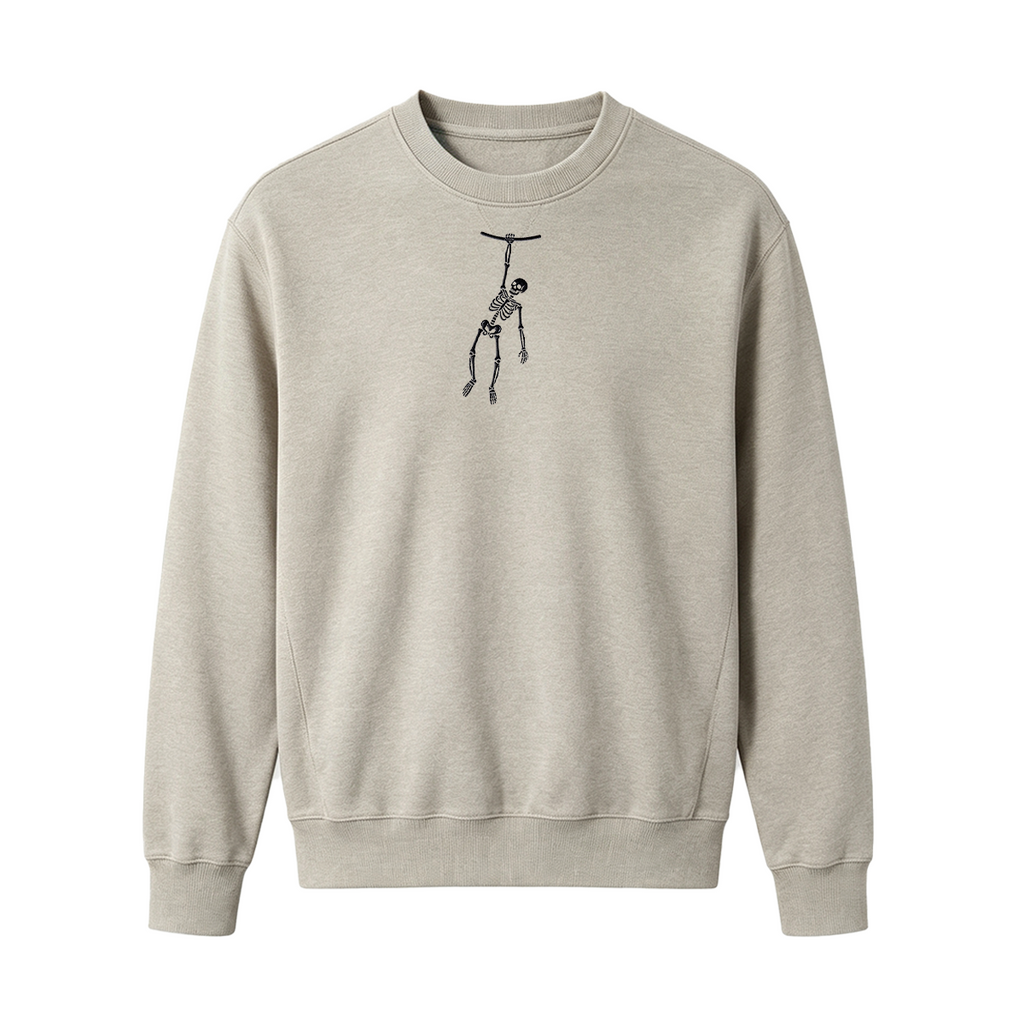 Spooky Season Skeleton Embroidered Halloween Sweatshirt