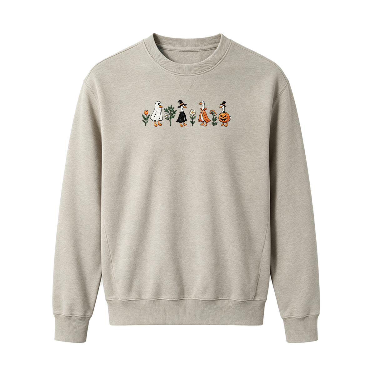 Embroidered Spooky Goose Halloween Sweatshirt