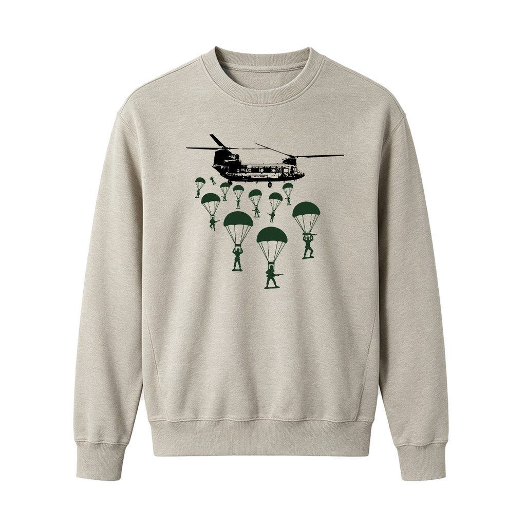 Paratroopers With Chinook Helicopter Oversized T-shirt