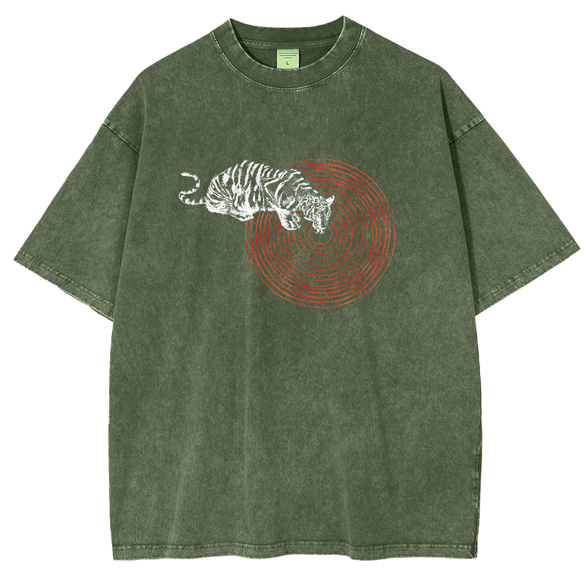Mconcentric circle Washed T-shirts