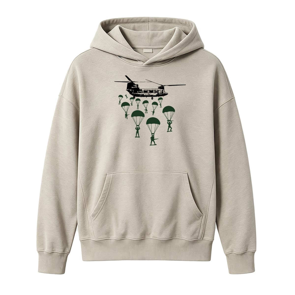 Paratroopers With Chinook Helicopter Oversized T-shirt