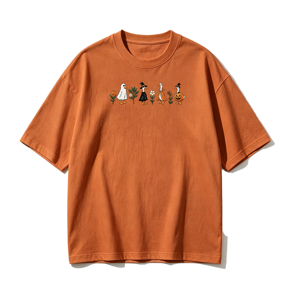 Embroidered Spooky Goose Halloween T-shirt