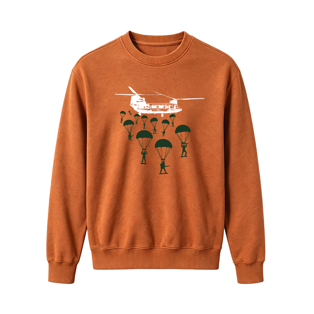 Paratroopers With Chinook Helicopter Oversized T-shirt