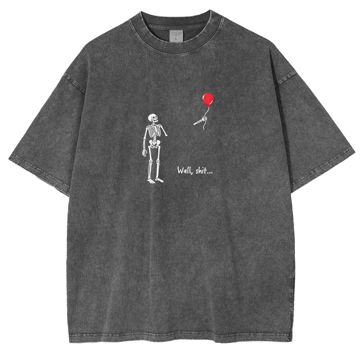 Embroidered Halloween  Weashed Shrit
