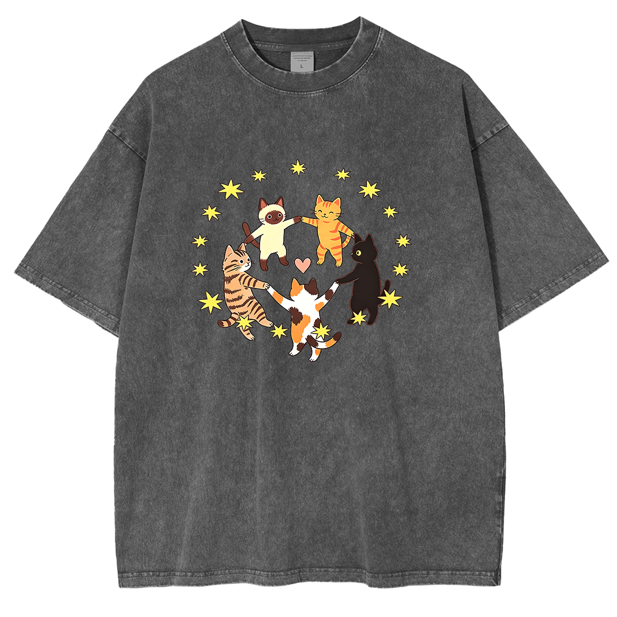 Dancing Cats Washed T-shirts