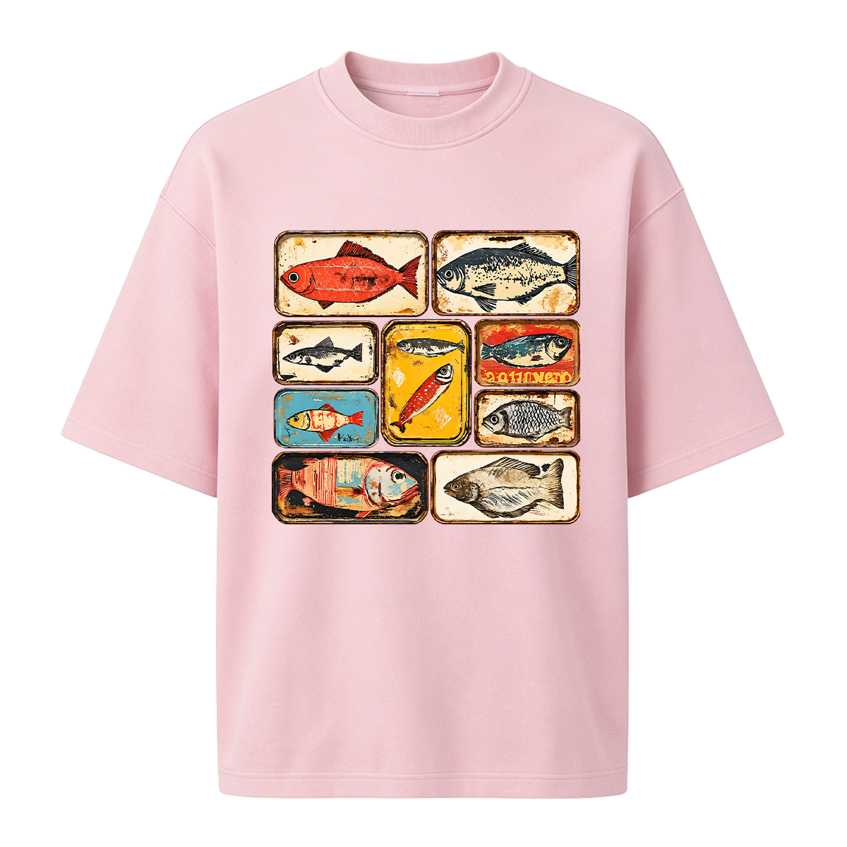 Vintage Tinned Fish Oversized T-shirt