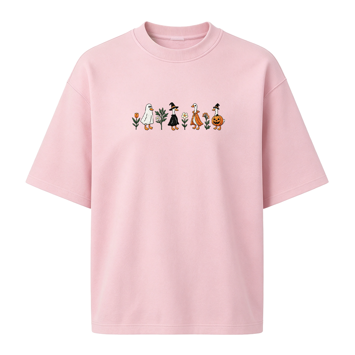Embroidered Spooky Goose Halloween T-shirt