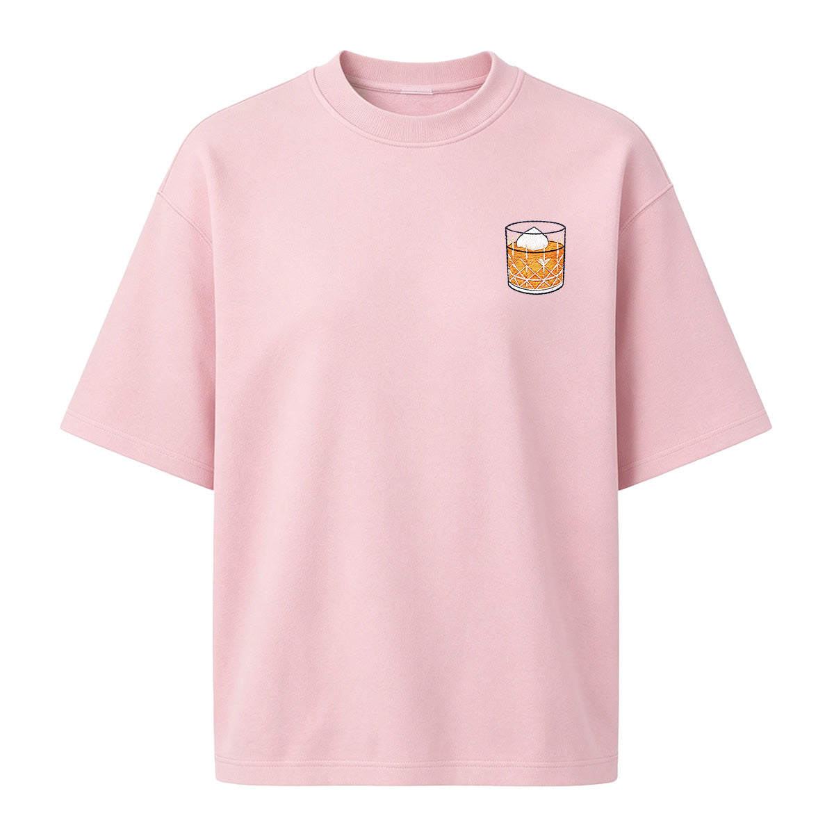 Embroidered Whiskey on the Rocks T-shirt