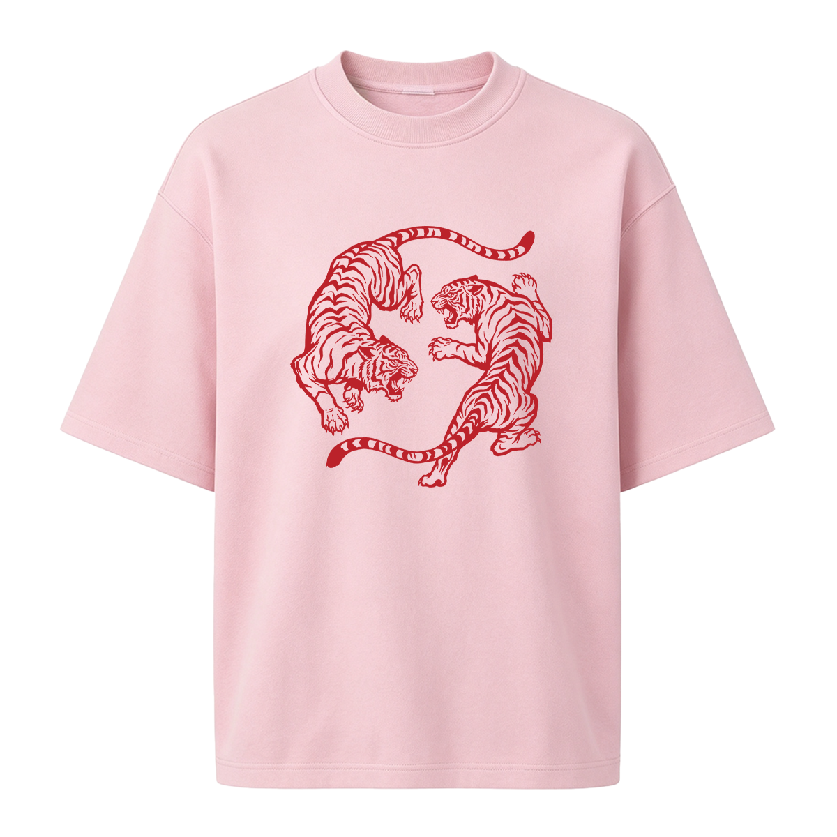 Vintage Tiger Yin Yang Oversized T-shirt