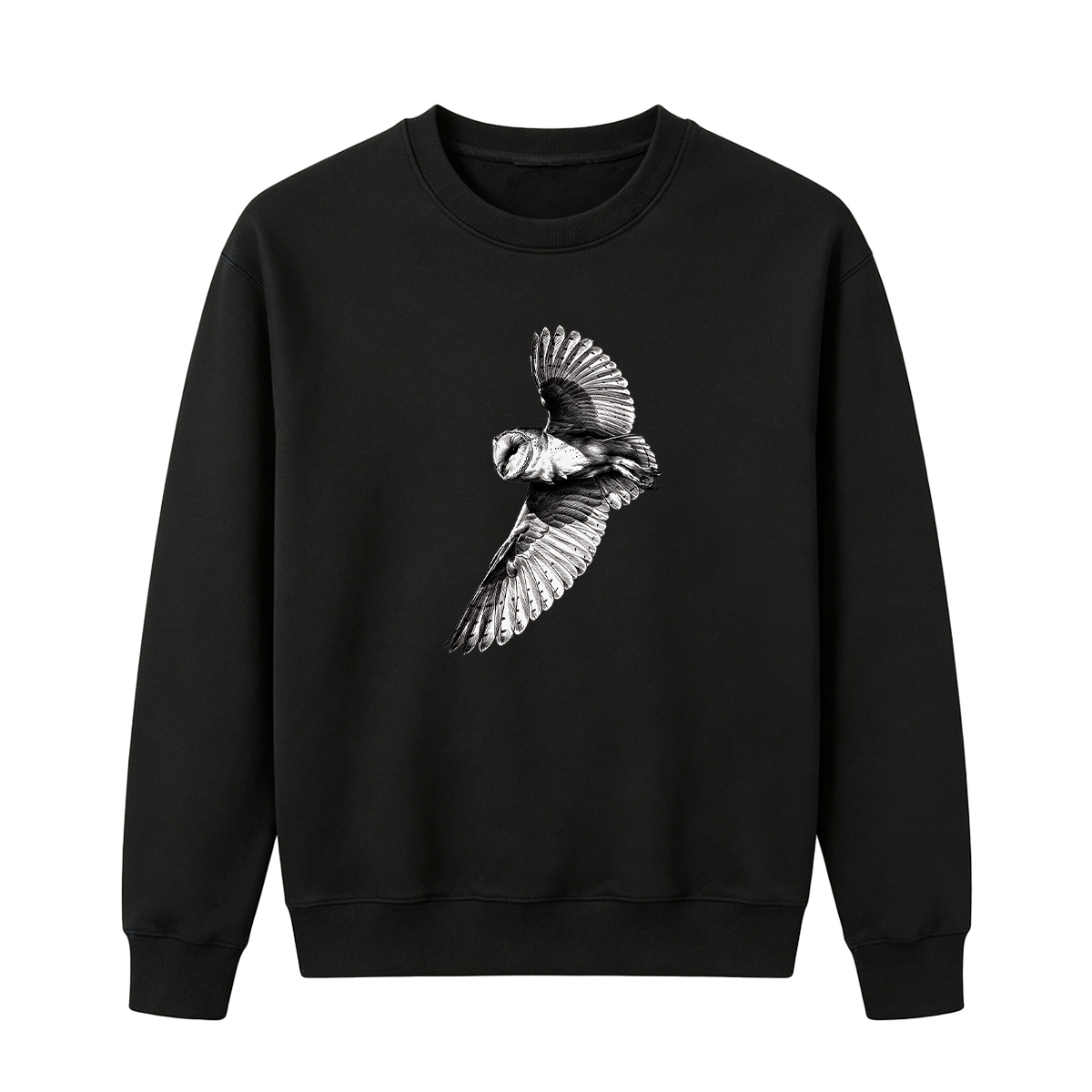 Barn Owl Pencil Sketch Oversized T-shirt