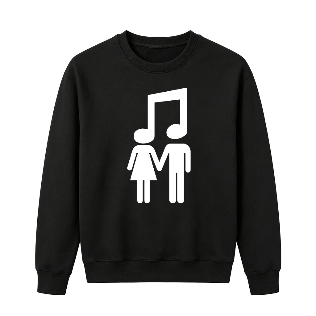 Music Note Couple Oversized T-shirt
