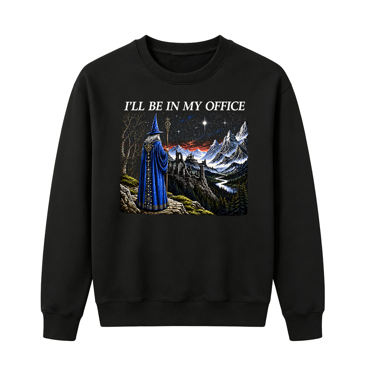I'll Be In My Office Funny Wizard Fantasy Magic Oversized T-shirt