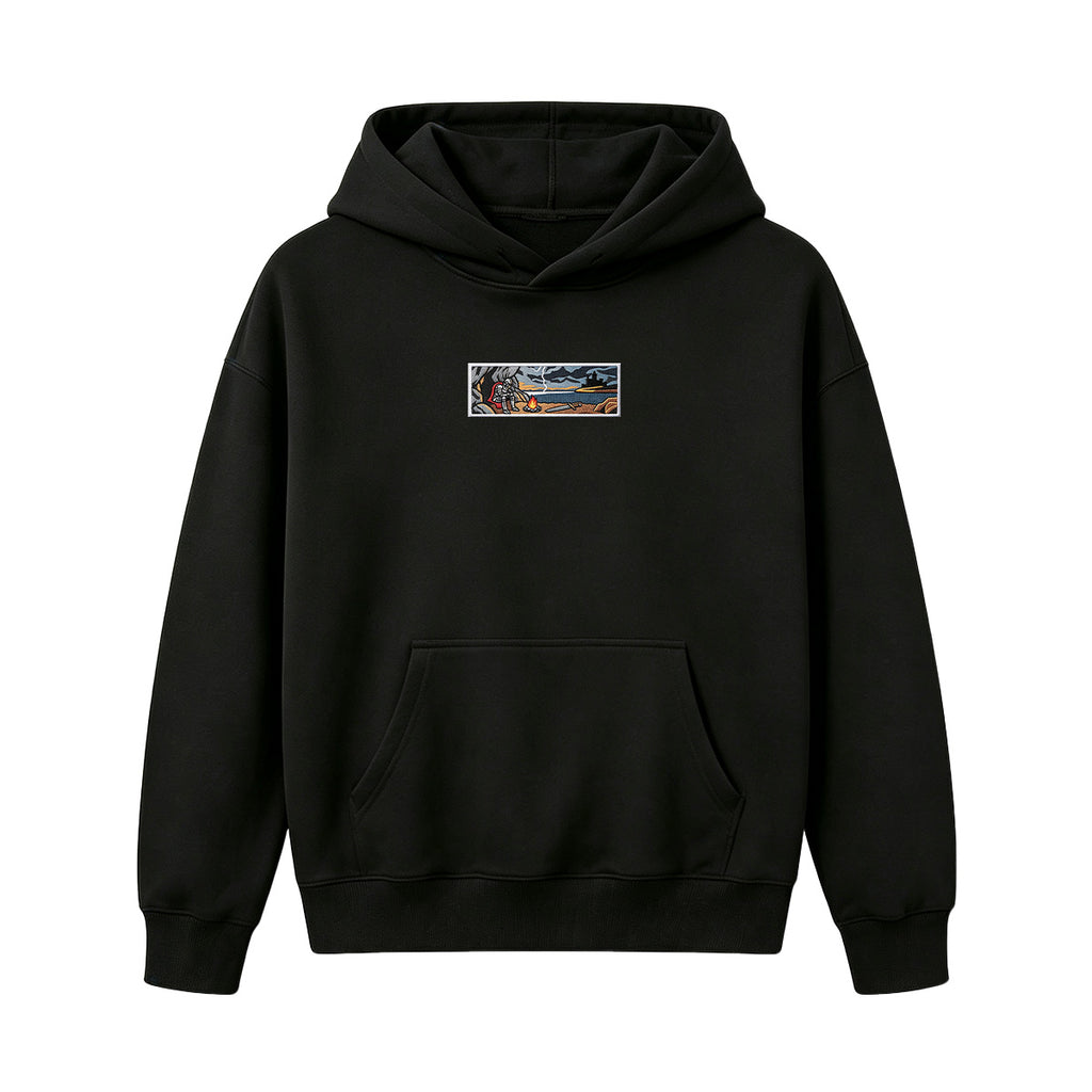 Embroidered Dark Fantay Hoodie