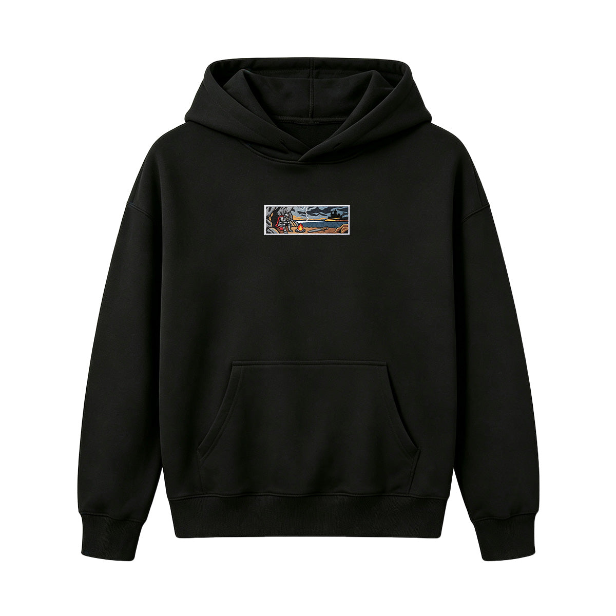 Embroidered Dark Fantay Hoodie