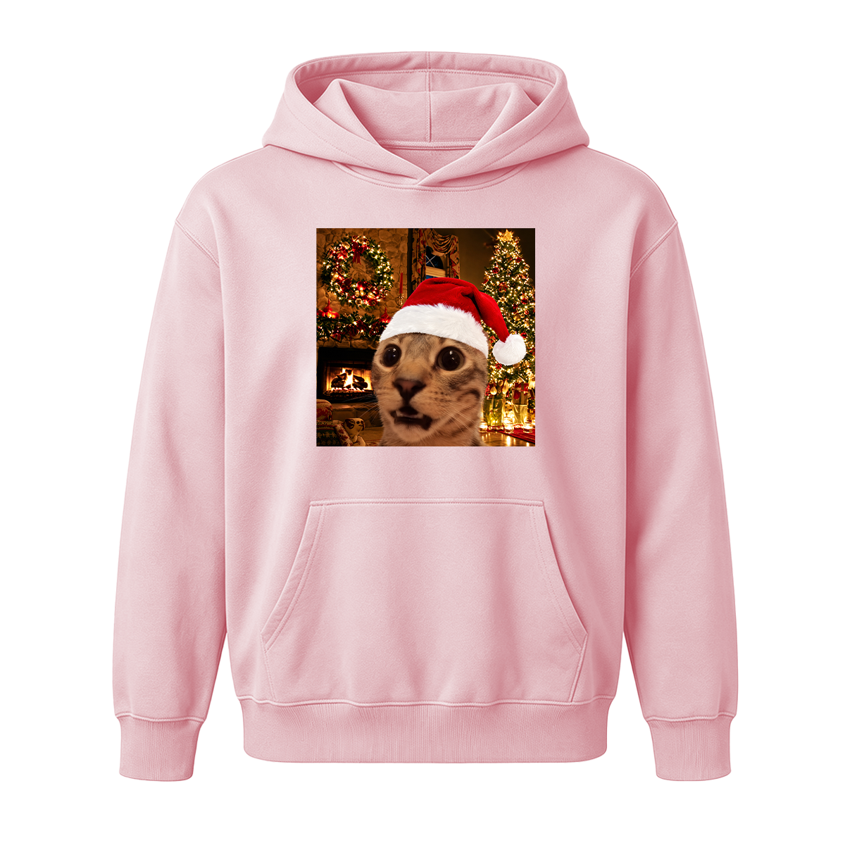Funny Christmas Cat Oversized T-shirt