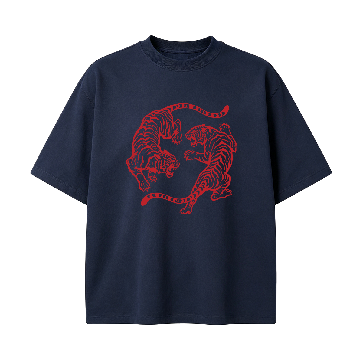 Vintage Tiger Yin Yang Oversized T-shirt