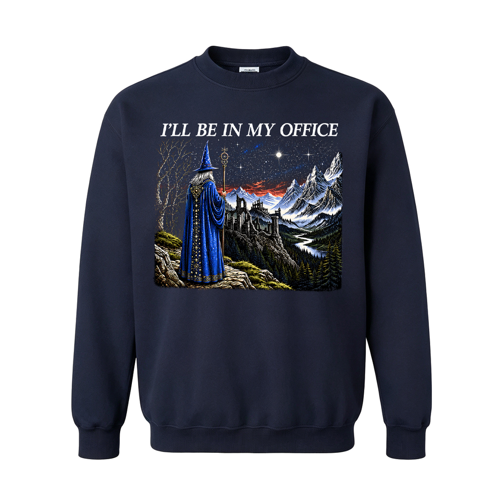 I'll Be In My Office Funny Wizard Fantasy Magic Oversized T-shirt