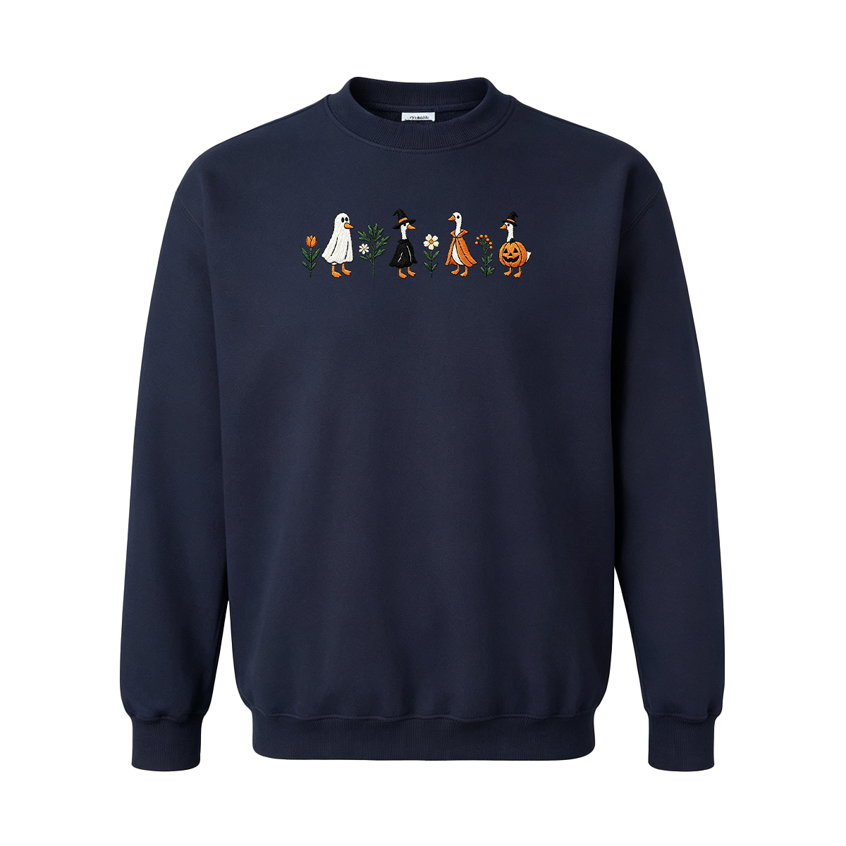 Embroidered Spooky Goose Halloween Sweatshirt