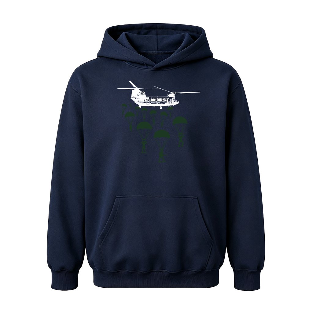 Paratroopers With Chinook Helicopter Oversized T-shirt
