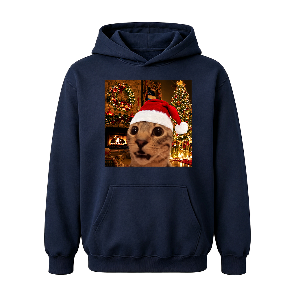 Funny Christmas Cat Oversized T-shirt