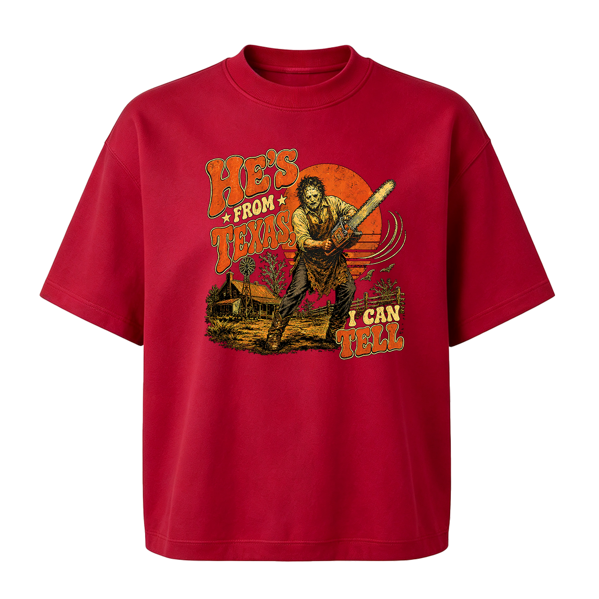 He's From Texas I Can Tell — Slasher Horror T-shirt
