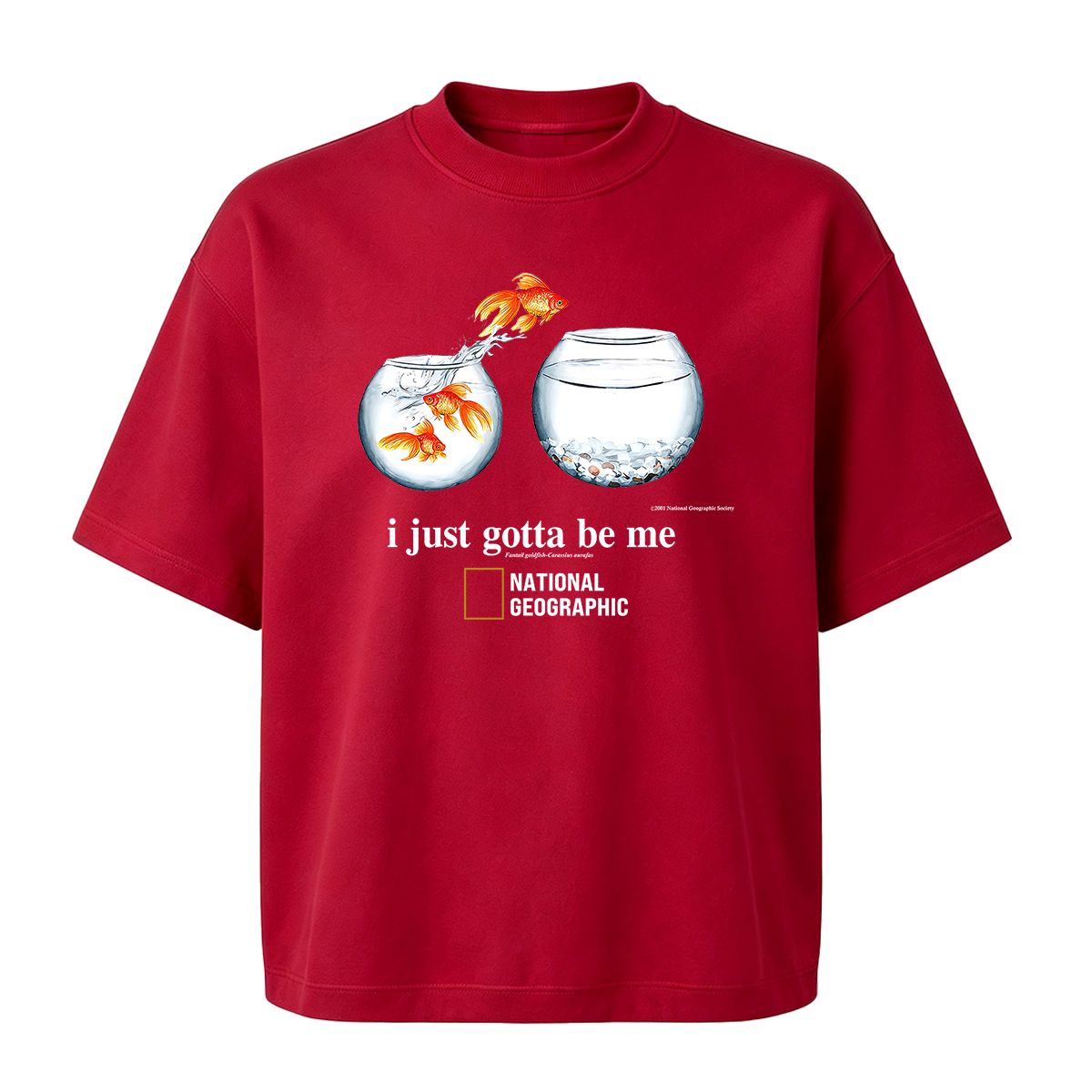 I Just Gotta Be Me Flying Goldfish Oversized T-shirt