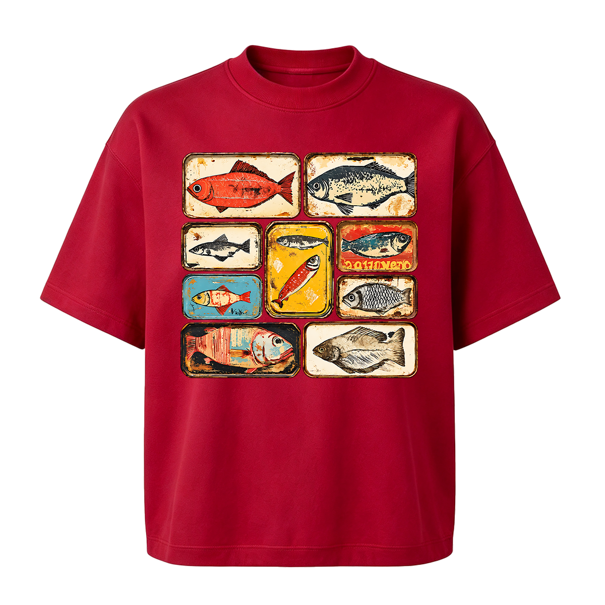 Vintage Tinned Fish Oversized T-shirt