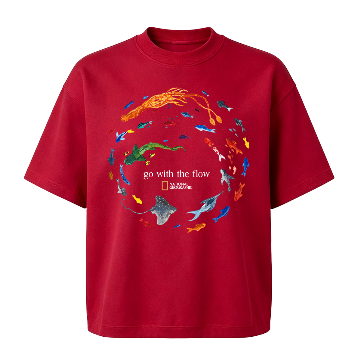 Marine Animals 'Go With The Flow Oversized T-shirt