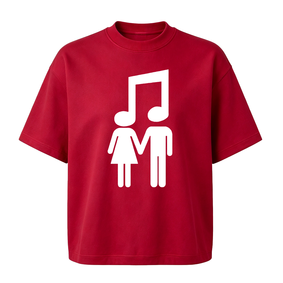 Music Note Couple Oversized T-shirt