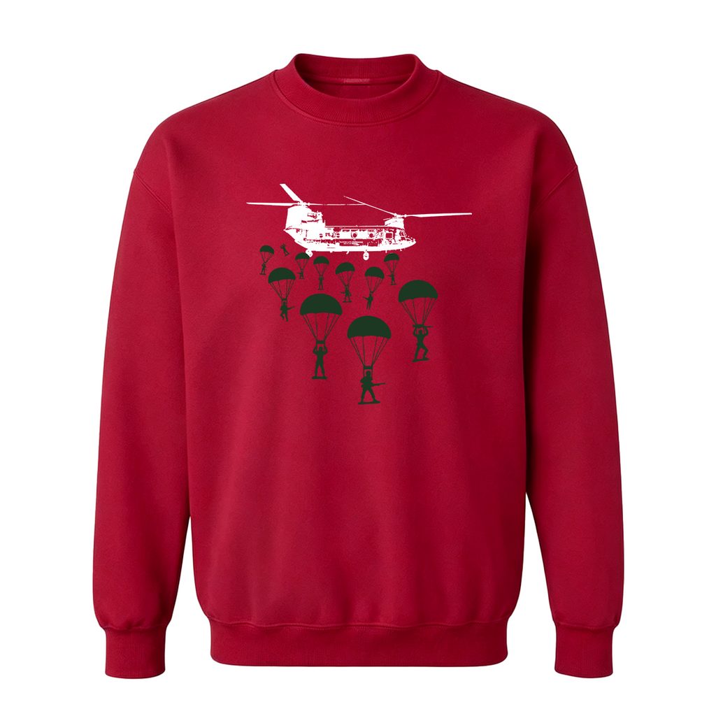Paratroopers With Chinook Helicopter Oversized T-shirt