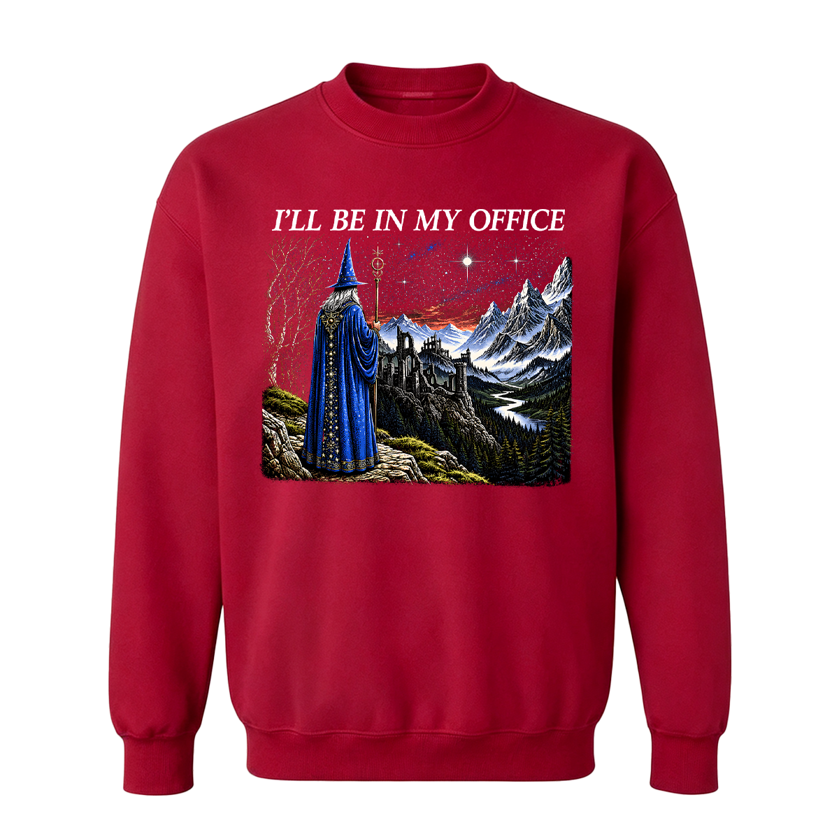 I'll Be In My Office Funny Wizard Fantasy Magic Oversized T-shirt