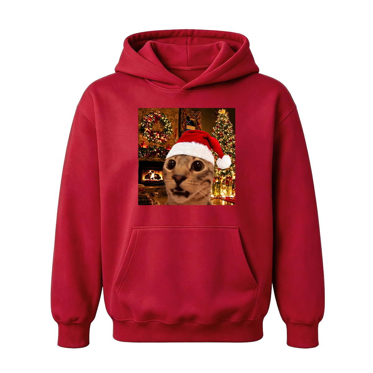 Funny Christmas Cat Oversized T-shirt