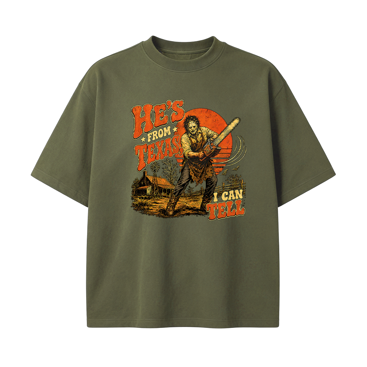 He's From Texas I Can Tell — Slasher Horror T-shirt