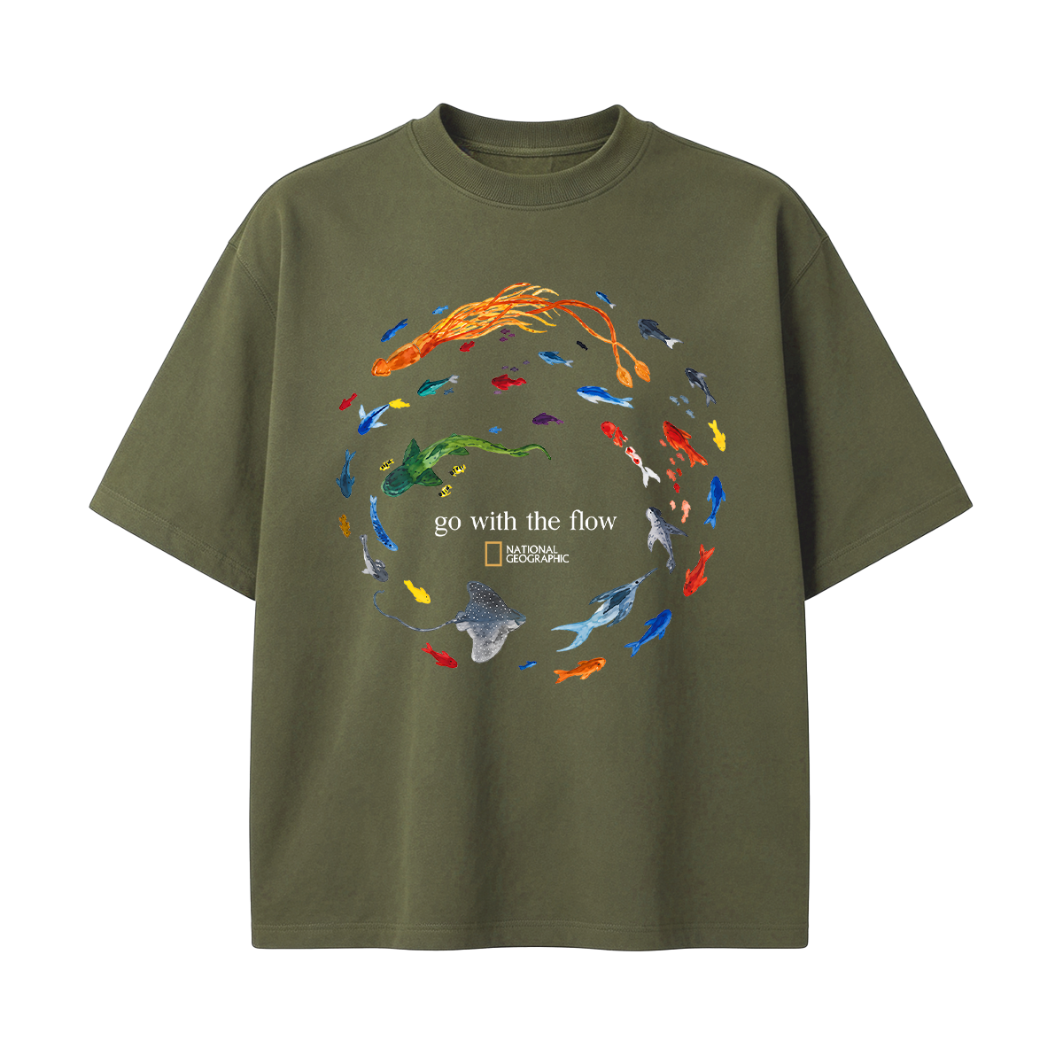 Marine Animals 'Go With The Flow Oversized T-shirt