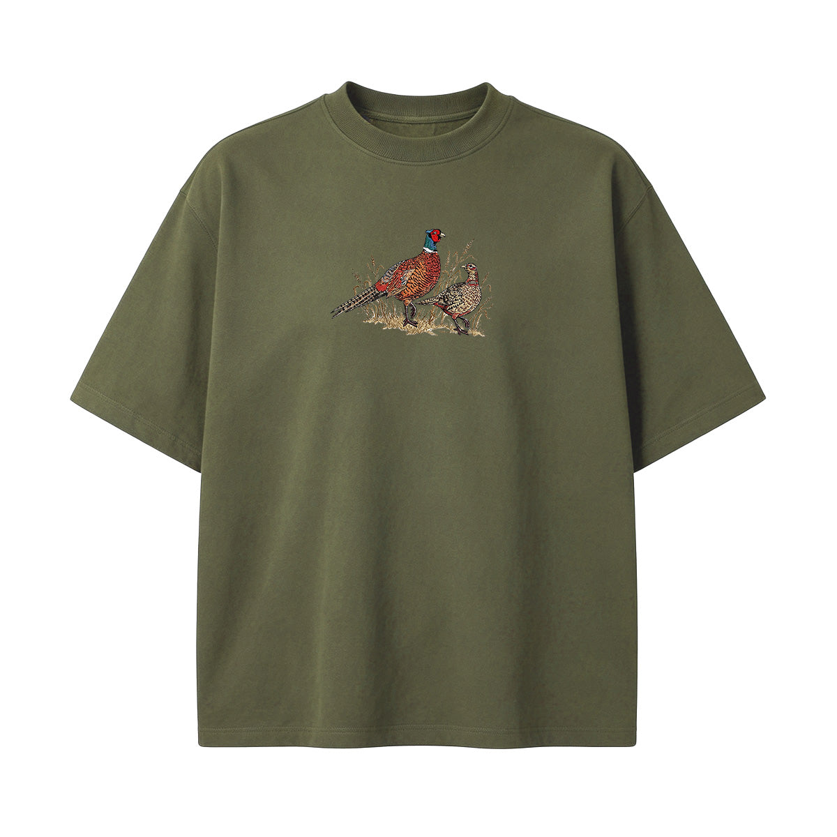 Embroidered Pheasant  T-shirt