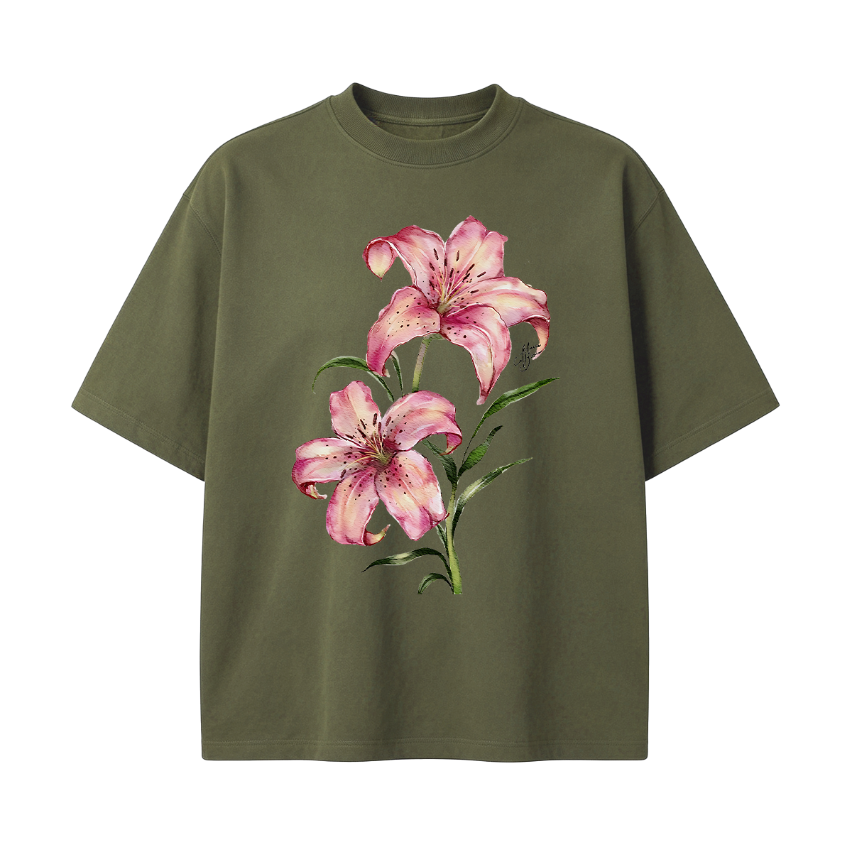 Watercolor lily flowers T-shirt
