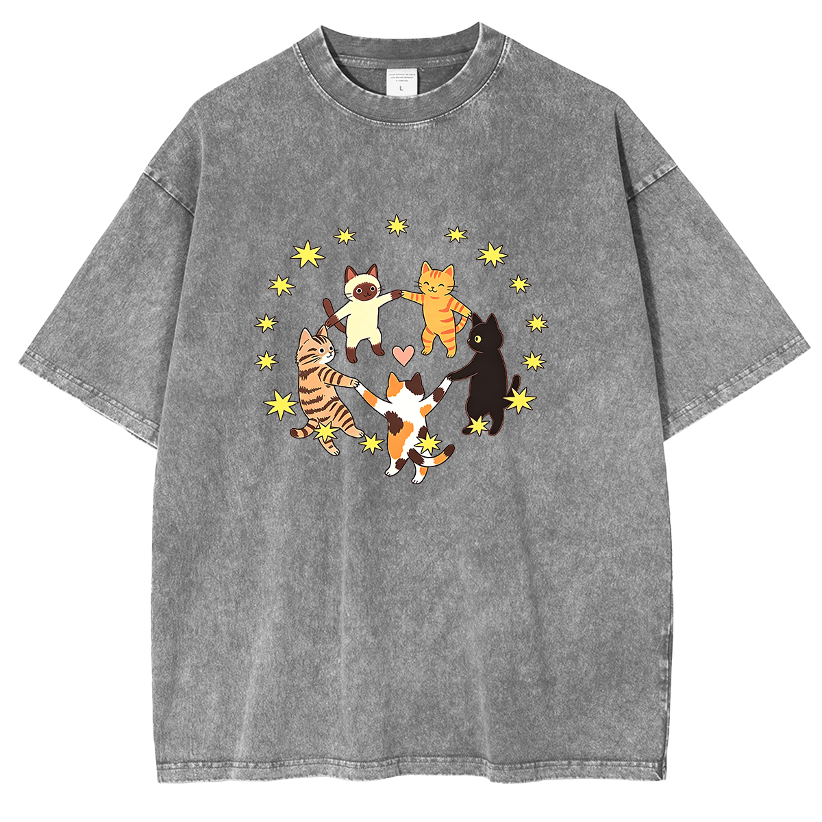 Dancing Cats Washed T-shirts