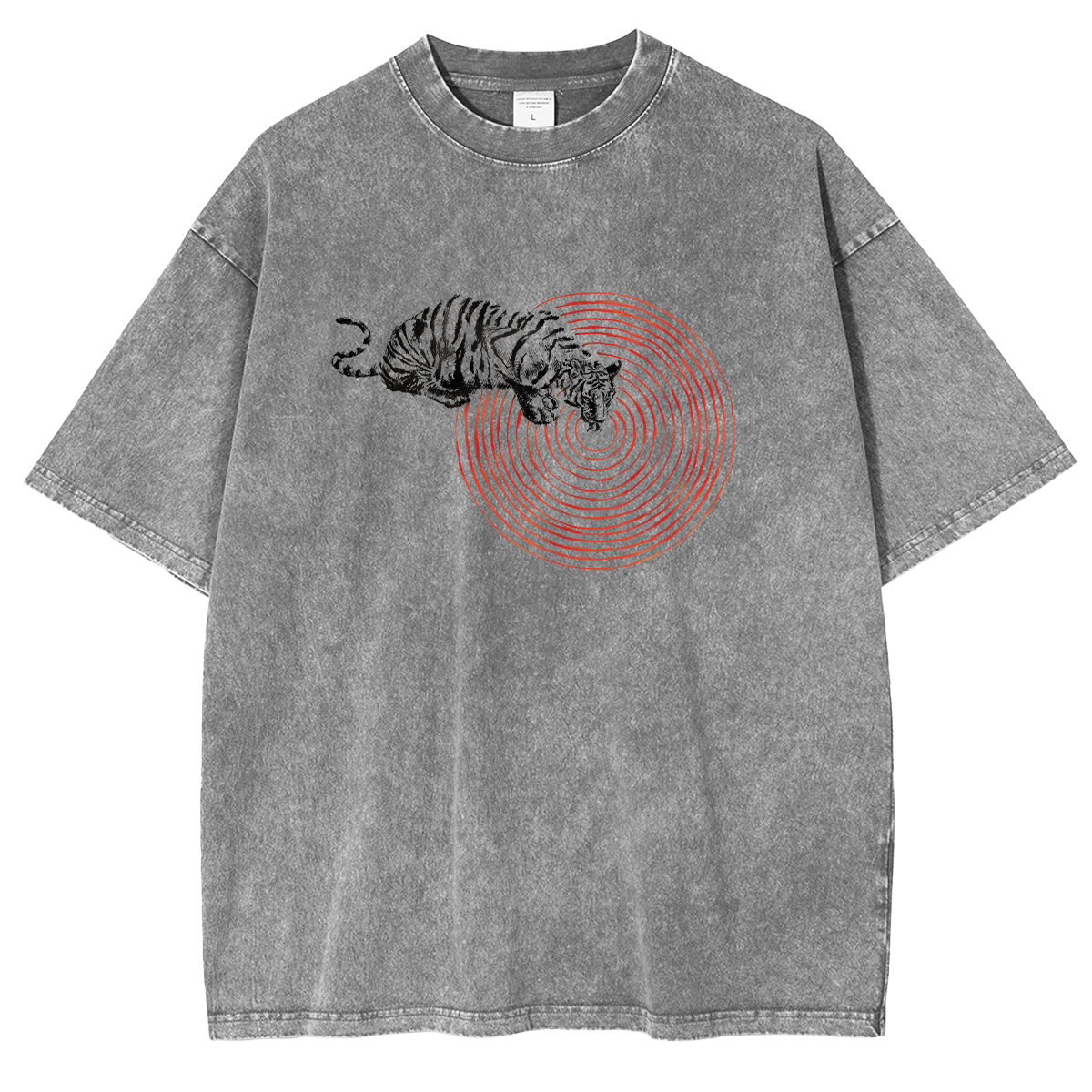 Mconcentric circle Washed T-shirts