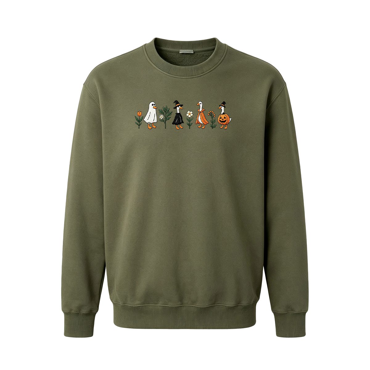 Embroidered Spooky Goose Halloween Sweatshirt