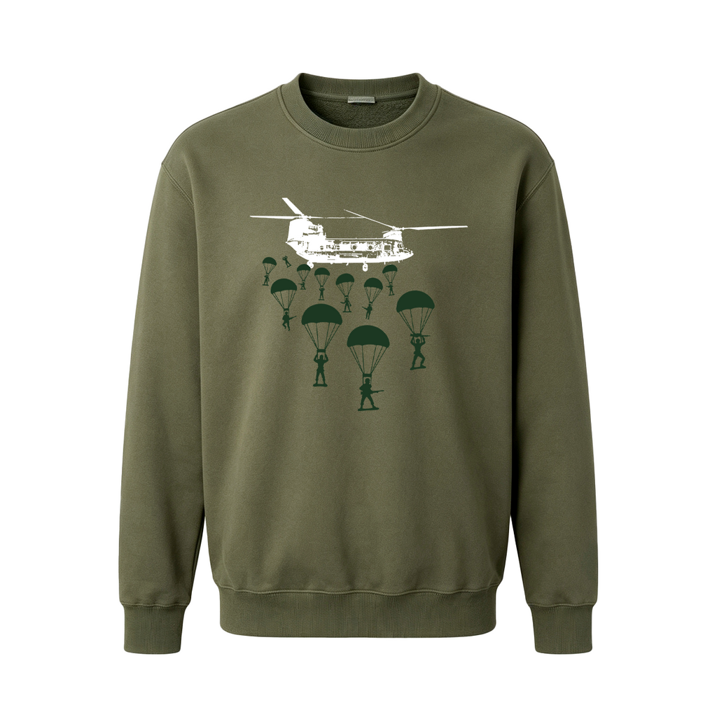 Paratroopers With Chinook Helicopter Oversized T-shirt