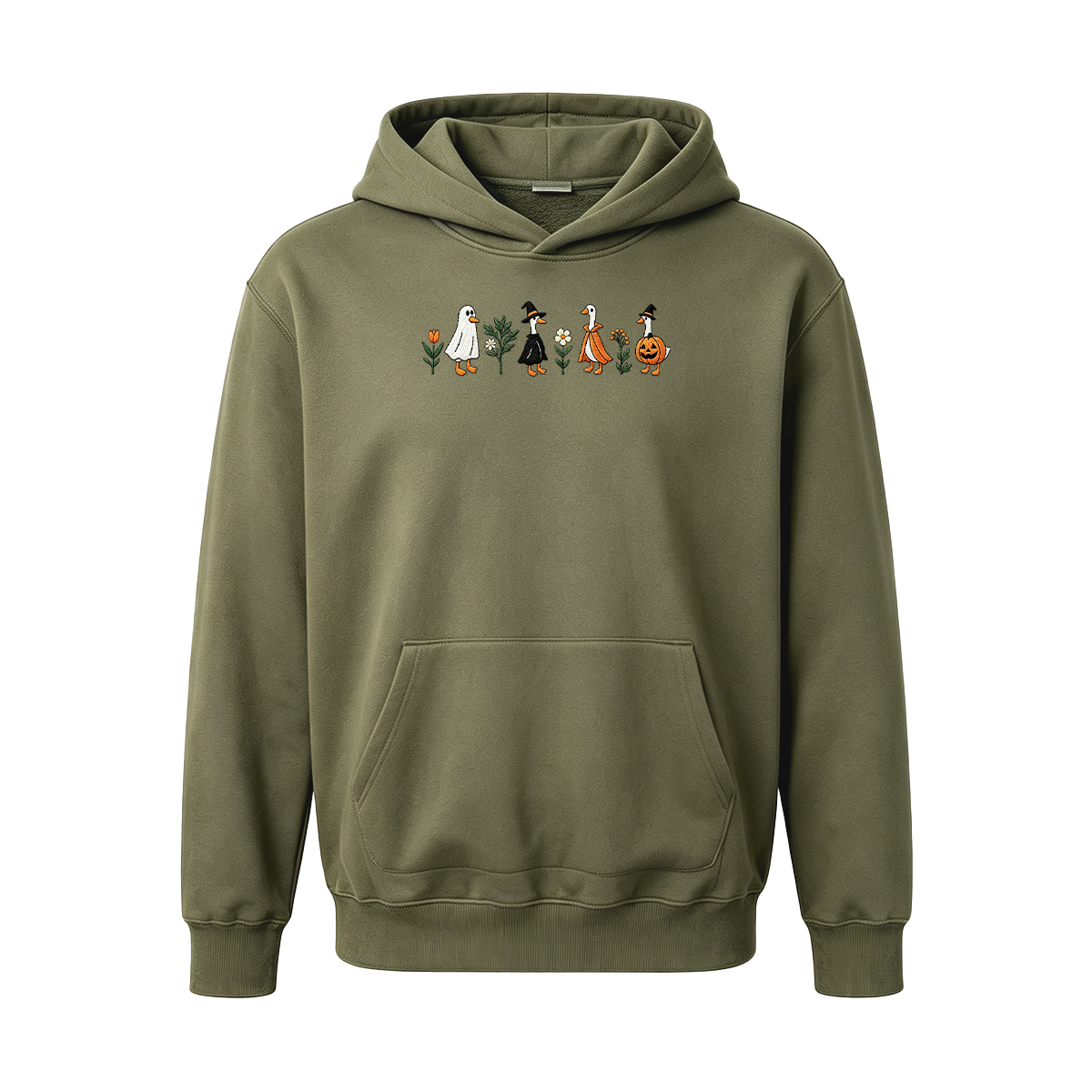 Embroidered Spooky Goose Halloween Hoodie