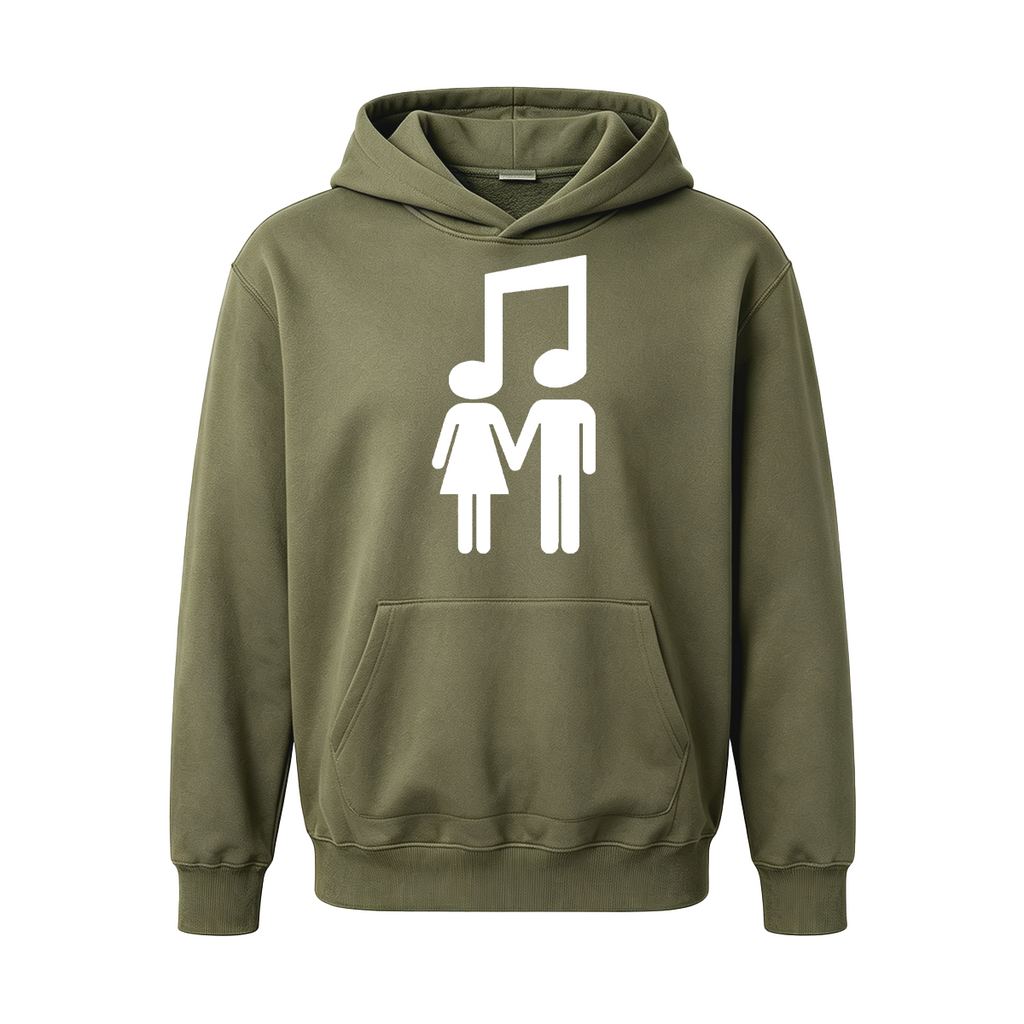 Music Note Couple Oversized T-shirt