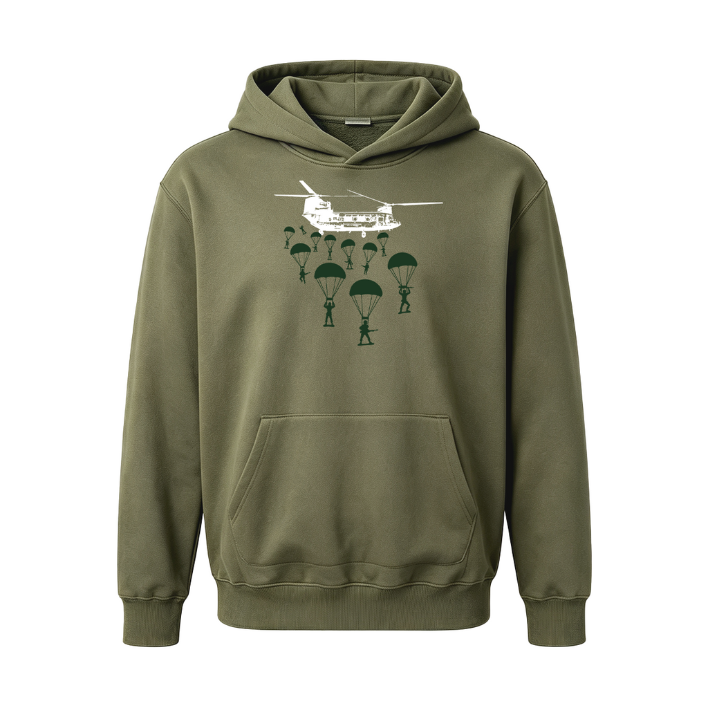 Paratroopers With Chinook Helicopter Oversized T-shirt