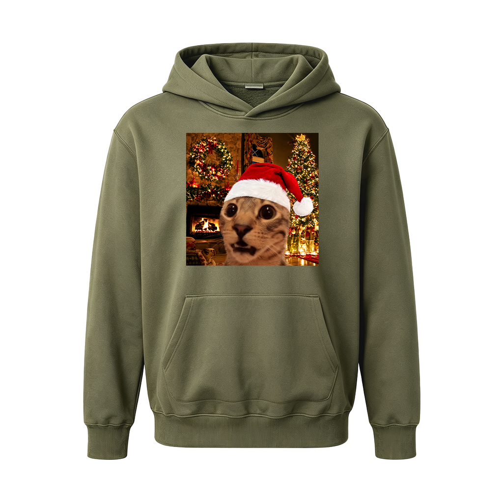 Funny Christmas Cat Oversized T-shirt