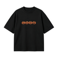 Pumpkins and bats embroidered spooky season Halloween T-shirt