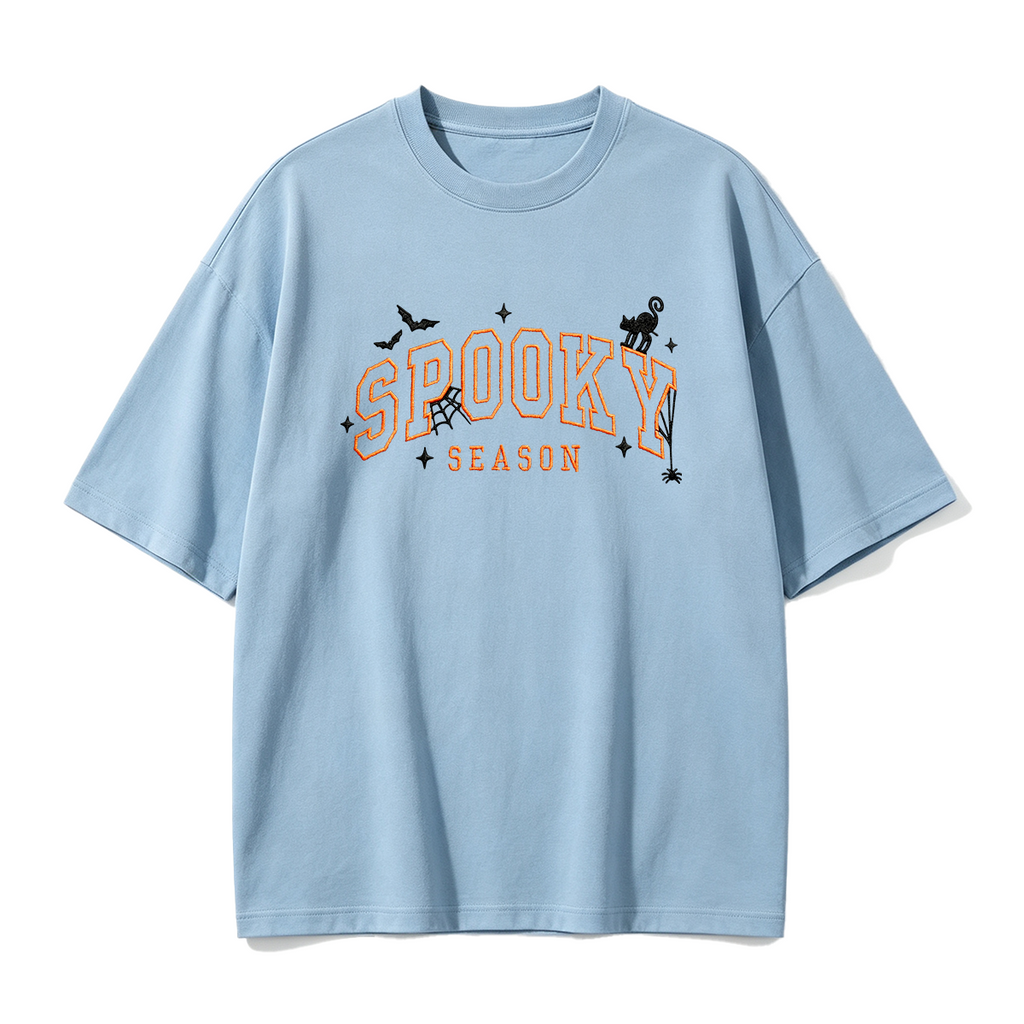 Spooky season embroidered Halloween T-shirt
