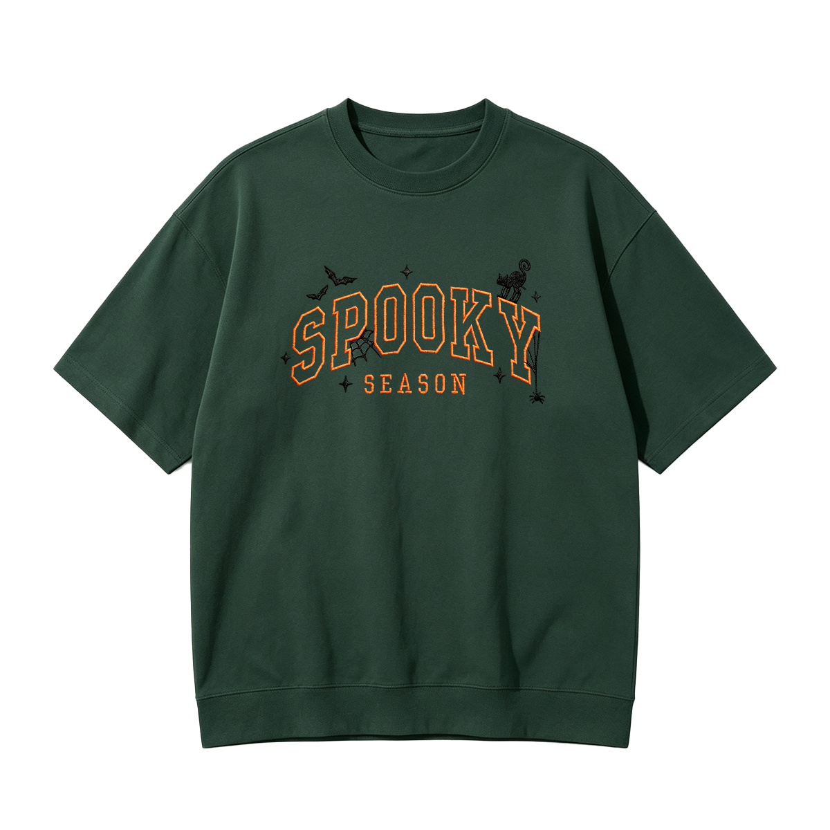 Spooky season embroidered Halloween T-shirt